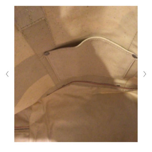 Tommy Hilfiger Canvas Leather Tote Beach Bag - Picture 5 of 5